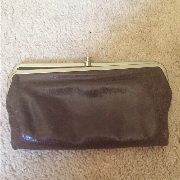 Brown leather Hobo International Lauren clutch