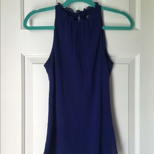 Beautiful Blue Anne Taylor Silk Top