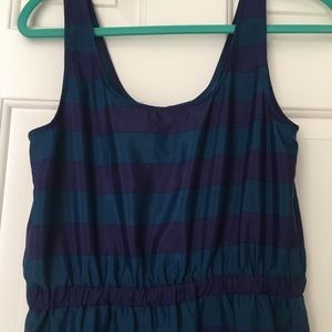 Ann Taylor Loft, Blue and Green striped Dress.