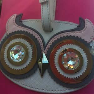 Kate spade owl luggage tag