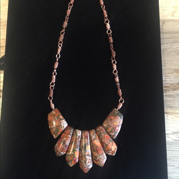 Impression Jasper And Pyrite Statement Necklace - image 1