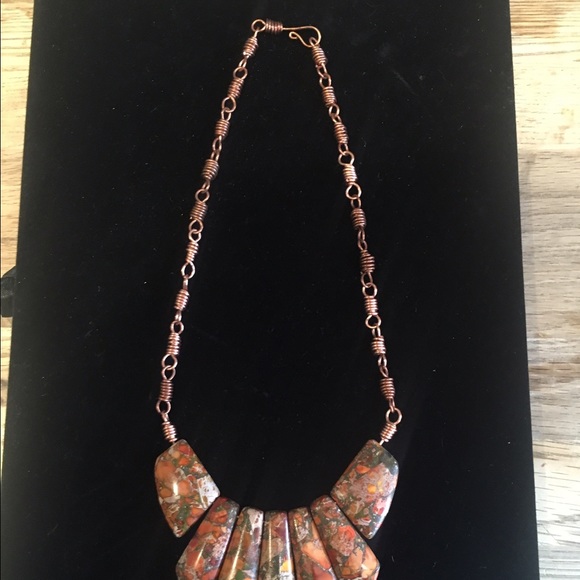 Impression Jasper And Pyrite Statement Necklace - image 2