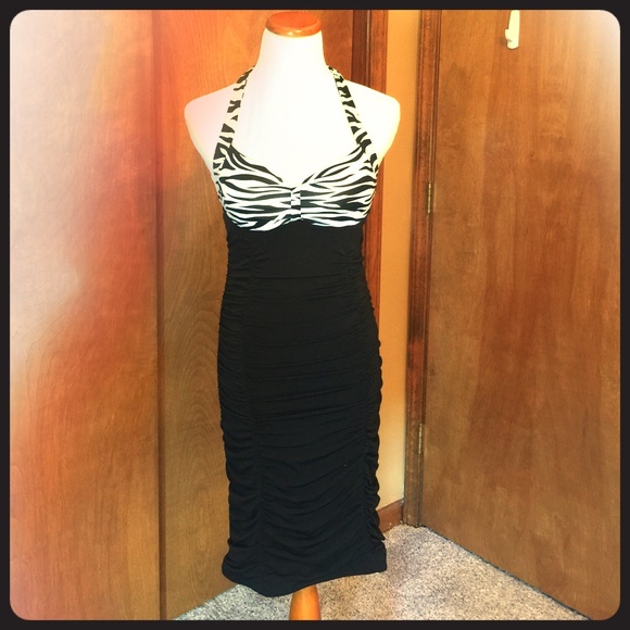 Animalistic sexy zebra print club dress!