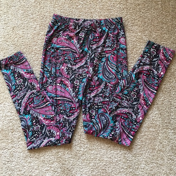 Paisley Print Leggings One Size Double stitch - Picture 2 of 4