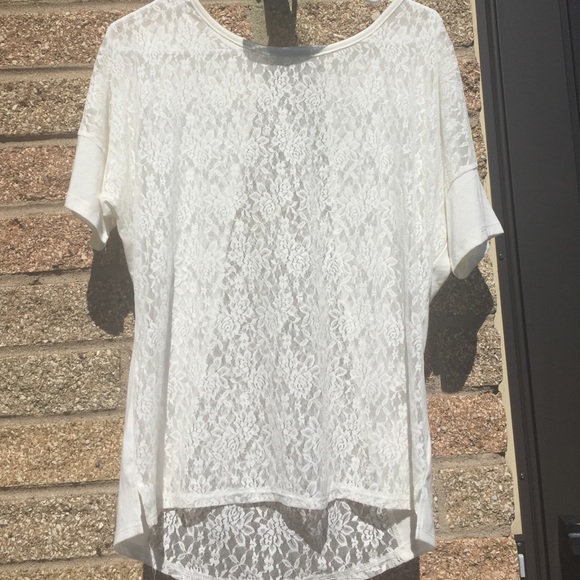 White lace shirt