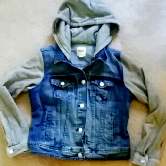 Denim Vested Hooded Jacket