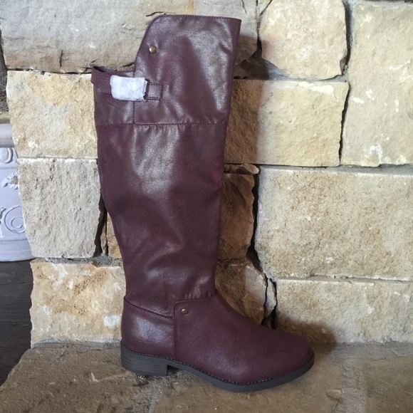 Burgundy Riding Boots - Picture 3 of 4