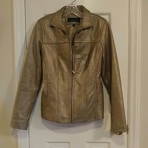 Gold leather jacket