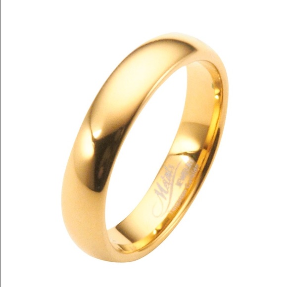Classic wedding band gold plated ring! - Picture 1 of 3