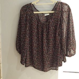 Francesca's small sheer flowy blouse