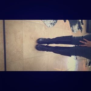 Chocolate brown tall boots