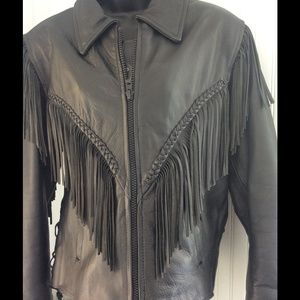 Women's Leather Fringed Jacket