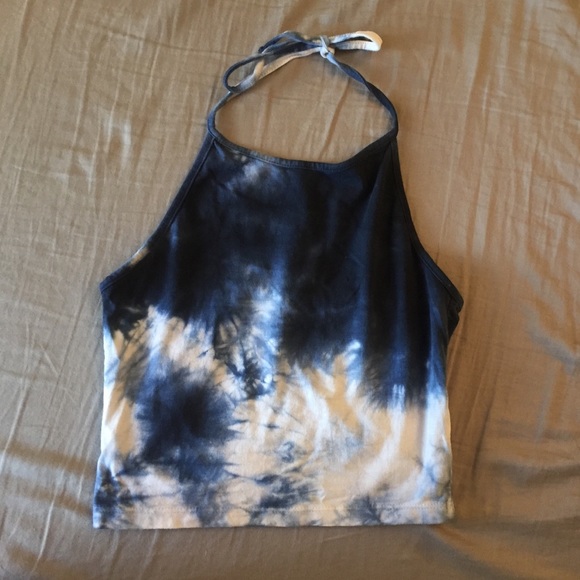 CLOSING CLOSET! BrandyMelville Blue Tye-Dye Halter