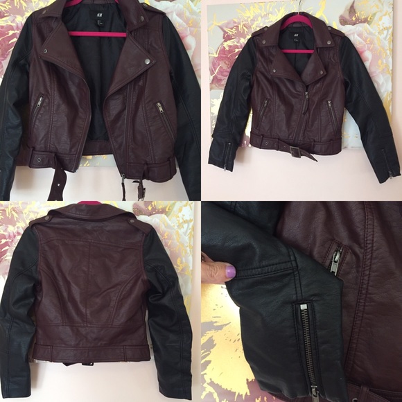H&M vegan leather jacket