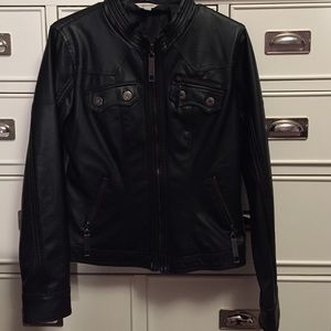 Black leather jacket