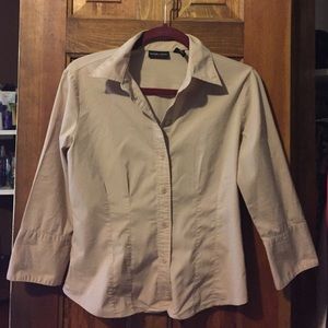 New York & Company Tops - New York & Company Tan Button Down Shirt New York & Company Tops - New York & Company Tan Button Down Shirt