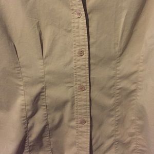 New York & Company Tops - New York & Company Tan Button Down Shirt New York & Company Tops - New York & Company Tan Button Down Shirt