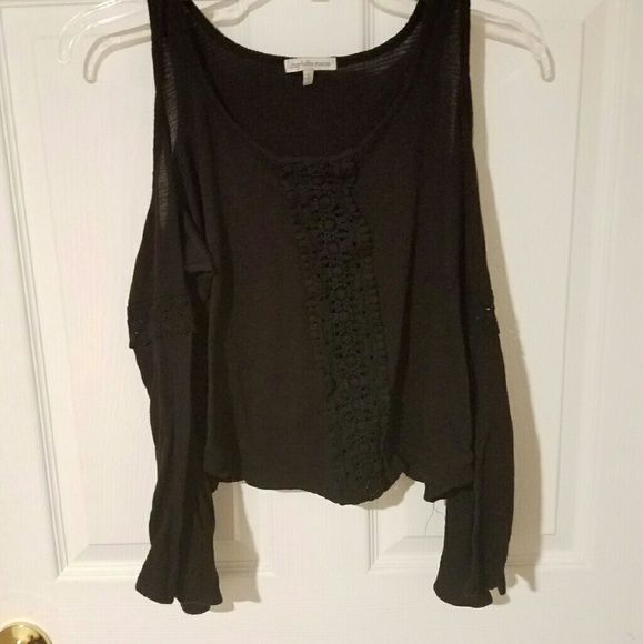 Off shoulder long sleeved blouse