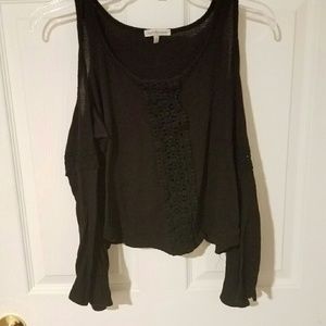 Off shoulder long sleeved blouse