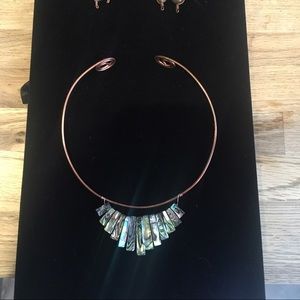 Abalone necklace choker