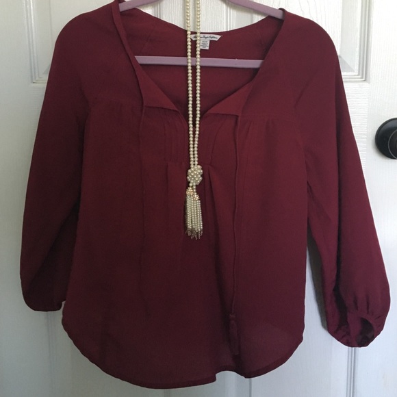 Maroon Long sleeve top