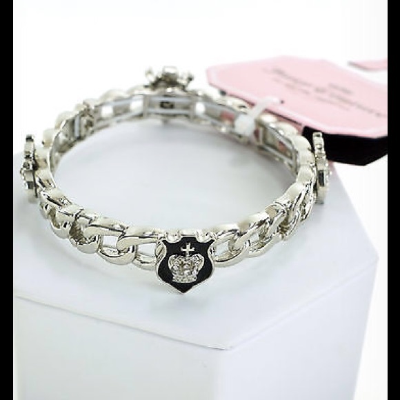 Juicy Couture Black Link Stretch Bracelet NWT - Picture 2 of 4