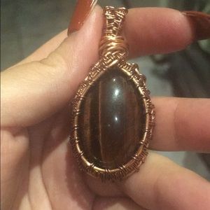 Red tigers eye pendant