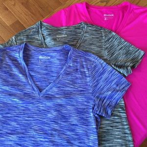 Reebok Athletic V-Neck Tshirts- bundle of 3!!!
