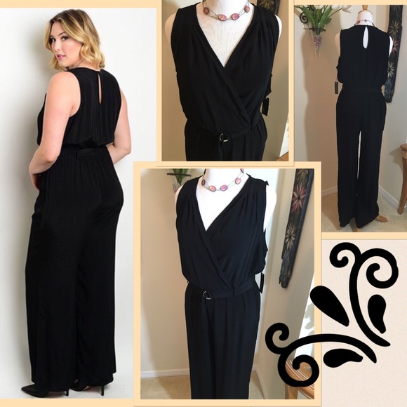 FINAL PRICE-Chic Black Plus Jumpsuit - Picture 2 of 6