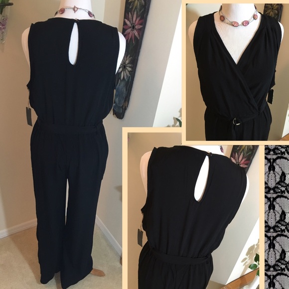 FINAL PRICE-Chic Black Plus Jumpsuit - Picture 3 of 6