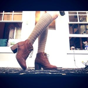 Oxford Style 2 1/2 inch Heel Booties