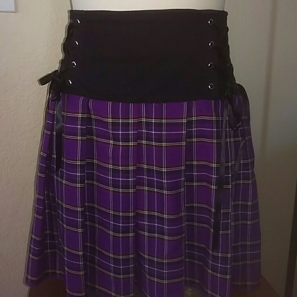 Purple plaid Tripp short skirt