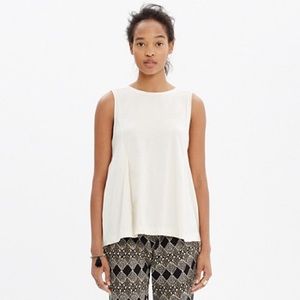 *NWOT MADEWELL LUSTER COTTON SWING TANK IN CREAM