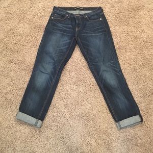Express girlfriend cropped jeans