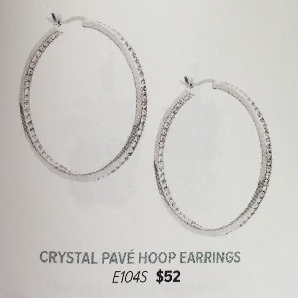 Crystal Pavé Hoop Earrings