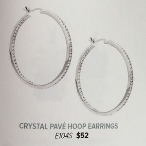 Crystal Pavé Hoop Earrings