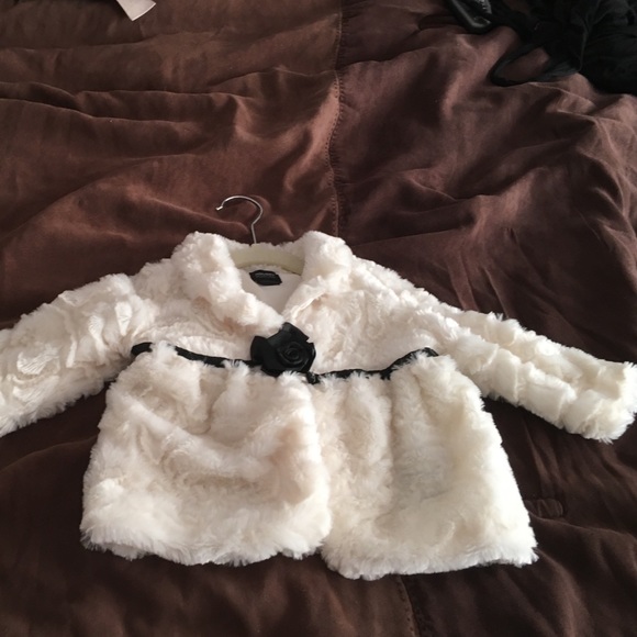 Little Girls White Fur Coat