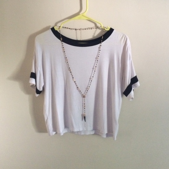 Varsity Style Crop Top - Picture 3 of 3