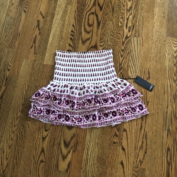 Forever 21 cream and wine color mini