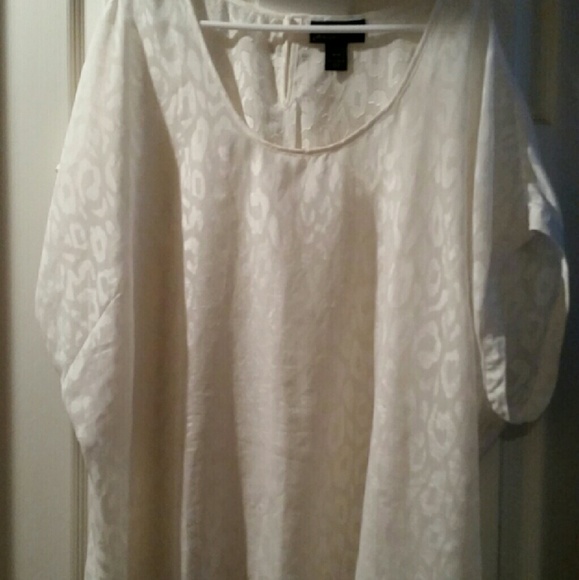 Off-white Sheer Leopard Print Blouse