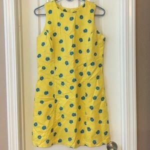 Yellow sleeveless dress