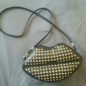 Gold Stud Lip Purse