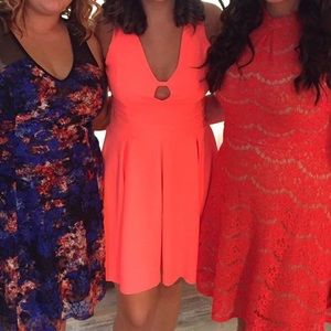 Bright pink dress worn once. Cut out back. Medium