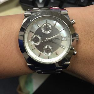 Fossil silver watch