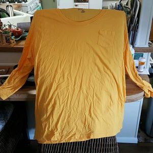 Orange/Yellow 3/4 Sleeve Tee Shirt. Never worn.