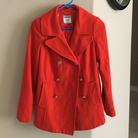 Orange Wool Peacoat