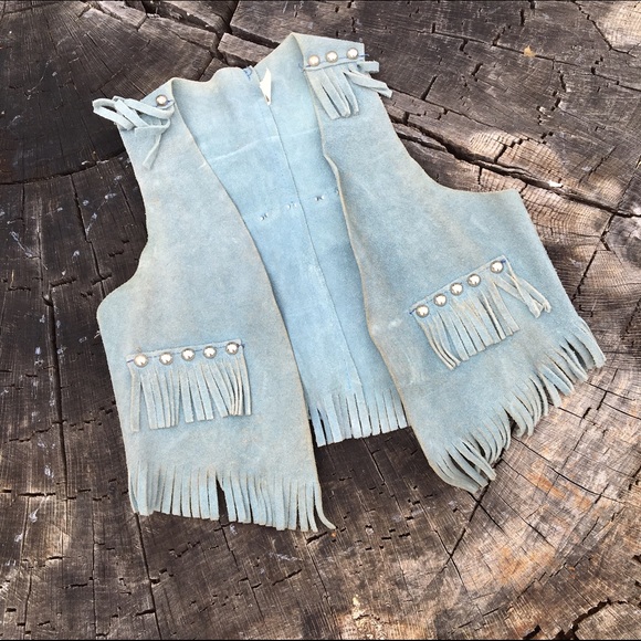 Vintage Leather Fringe Vest
