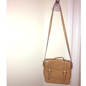 Tan Satchel Crossbody Bag