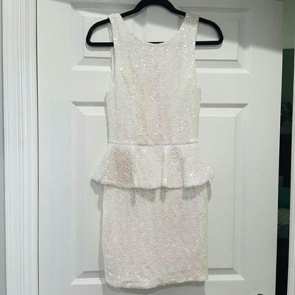 Arden B white sequence dress