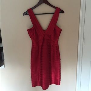 BCBG Red Layered Dress